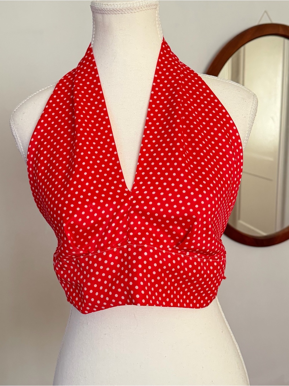 Vintage 70s Polka Dot Bra Top